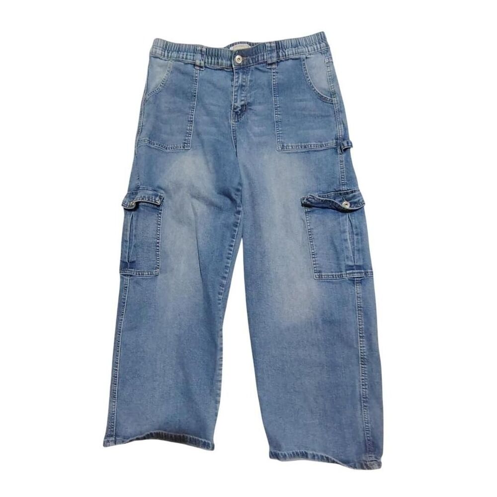 Celebrity Ace Women's Size 20 Cargo Denim Blue Jeans